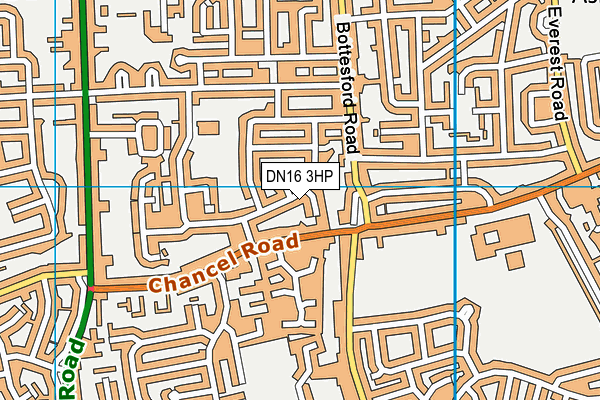 DN16 3HP map - OS VectorMap District (Ordnance Survey)