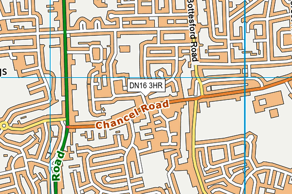 DN16 3HR map - OS VectorMap District (Ordnance Survey)