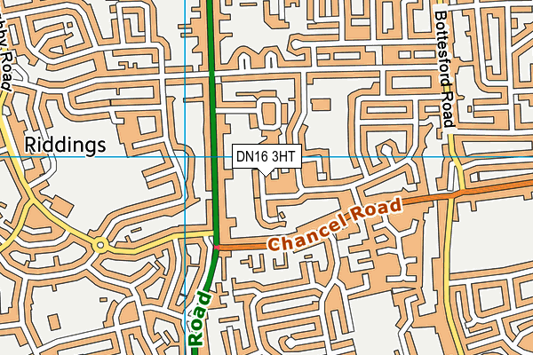 DN16 3HT map - OS VectorMap District (Ordnance Survey)
