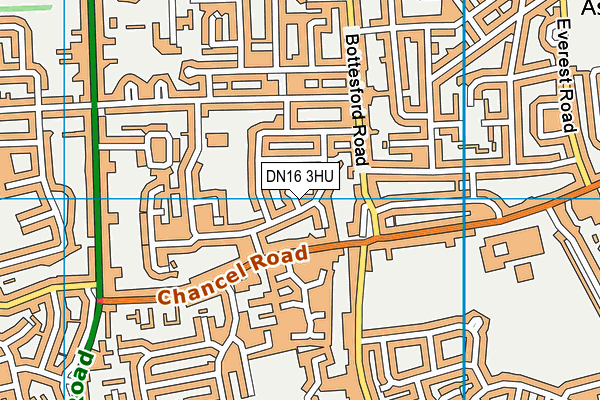 DN16 3HU map - OS VectorMap District (Ordnance Survey)