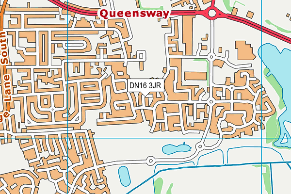 DN16 3JR map - OS VectorMap District (Ordnance Survey)