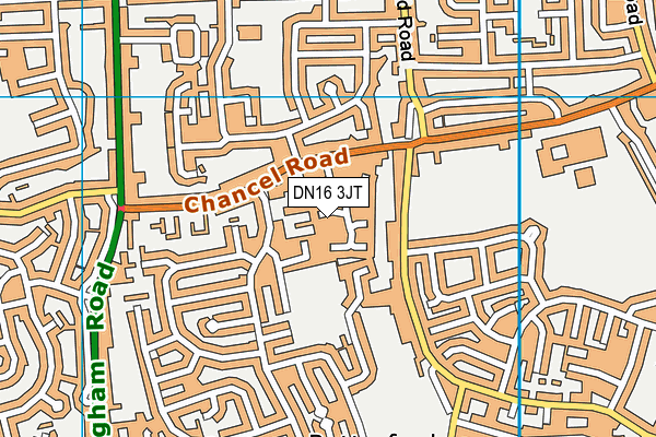 DN16 3JT map - OS VectorMap District (Ordnance Survey)