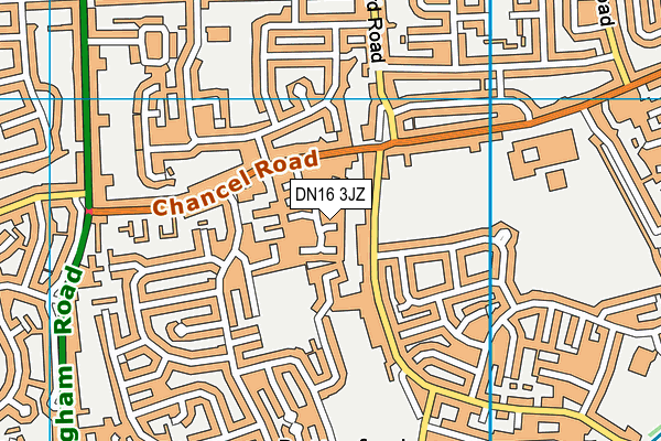 DN16 3JZ map - OS VectorMap District (Ordnance Survey)