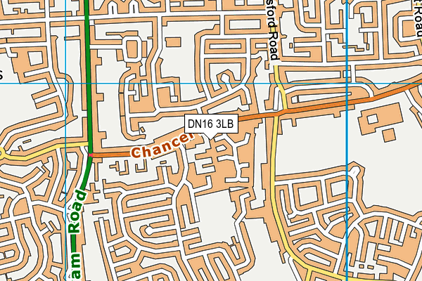 DN16 3LB map - OS VectorMap District (Ordnance Survey)