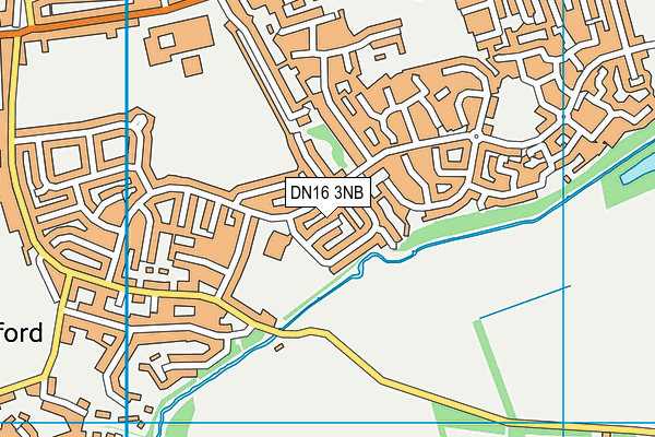 DN16 3NB map - OS VectorMap District (Ordnance Survey)
