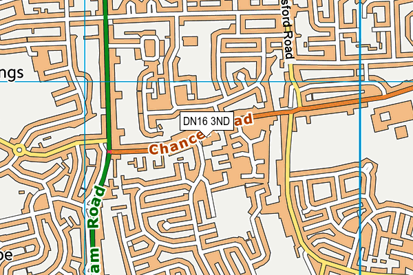 DN16 3ND map - OS VectorMap District (Ordnance Survey)