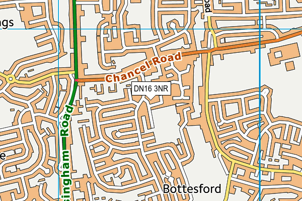 DN16 3NR map - OS VectorMap District (Ordnance Survey)