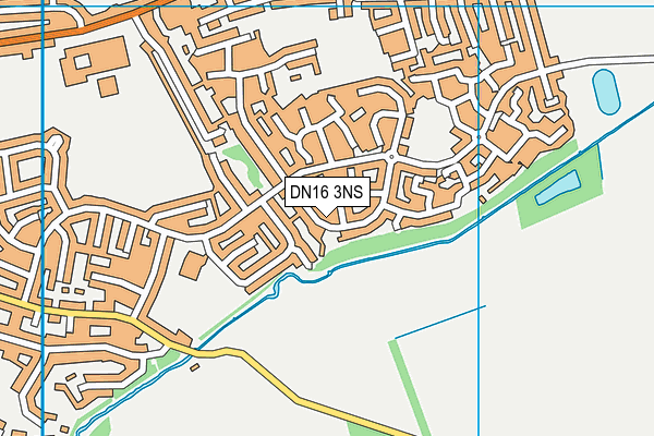 DN16 3NS map - OS VectorMap District (Ordnance Survey)