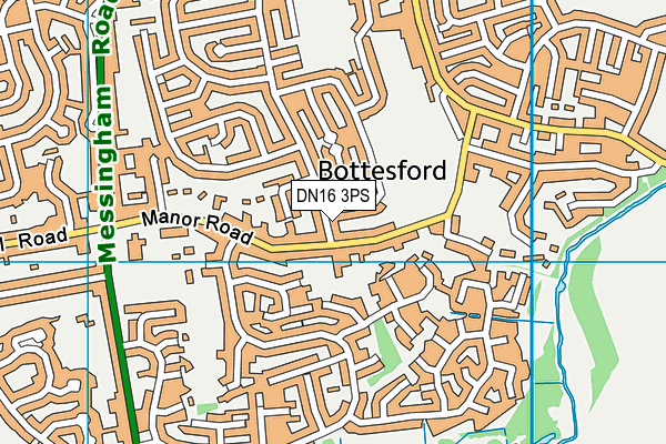 DN16 3PS map - OS VectorMap District (Ordnance Survey)