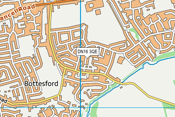 DN16 3QE map - OS VectorMap District (Ordnance Survey)
