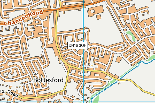 DN16 3QF map - OS VectorMap District (Ordnance Survey)