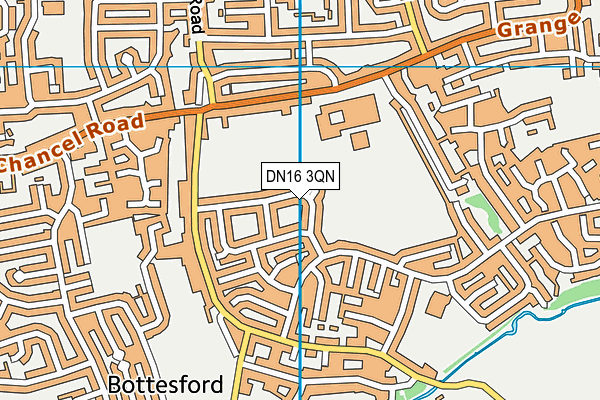 DN16 3QN map - OS VectorMap District (Ordnance Survey)