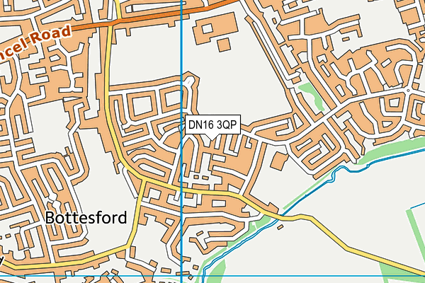 DN16 3QP map - OS VectorMap District (Ordnance Survey)