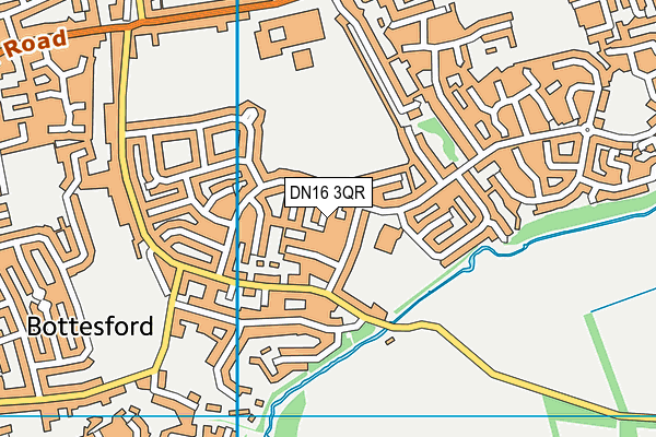 DN16 3QR map - OS VectorMap District (Ordnance Survey)