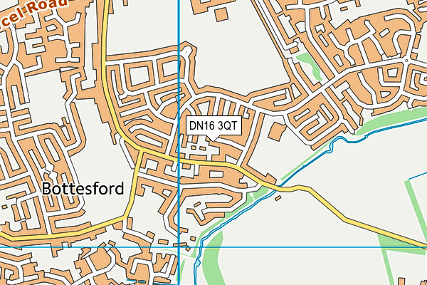 DN16 3QT map - OS VectorMap District (Ordnance Survey)