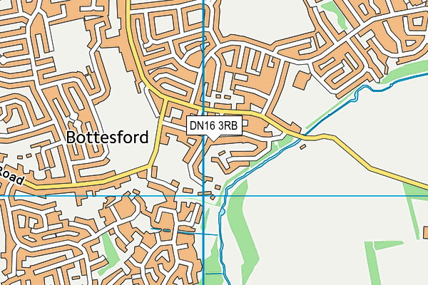 DN16 3RB map - OS VectorMap District (Ordnance Survey)