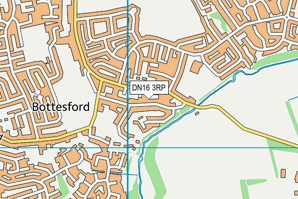 DN16 3RP map - OS VectorMap District (Ordnance Survey)