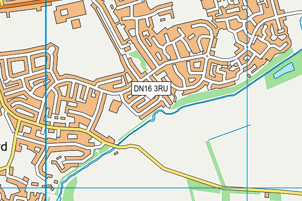 DN16 3RU map - OS VectorMap District (Ordnance Survey)