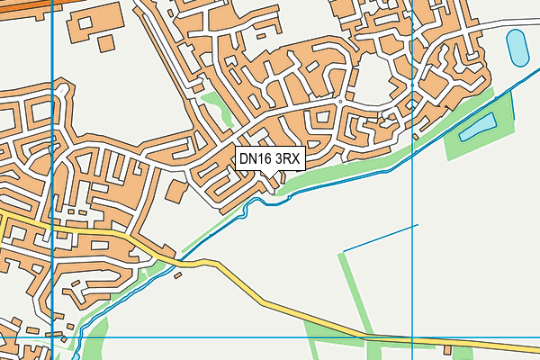 DN16 3RX map - OS VectorMap District (Ordnance Survey)