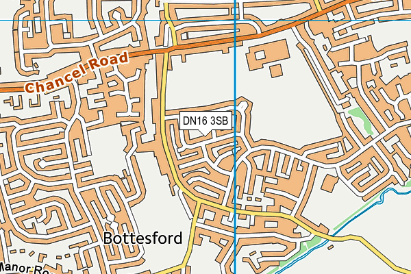 DN16 3SB map - OS VectorMap District (Ordnance Survey)