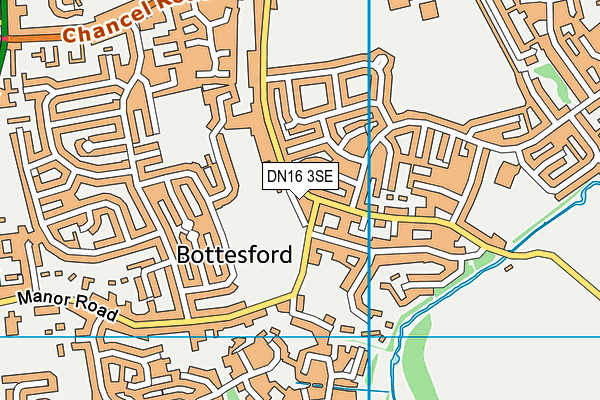 DN16 3SE map - OS VectorMap District (Ordnance Survey)