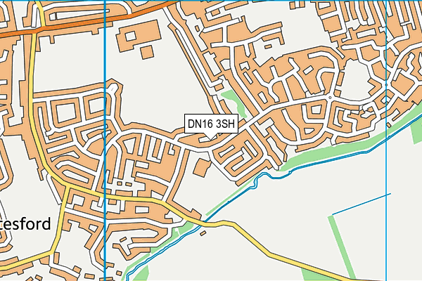 DN16 3SH map - OS VectorMap District (Ordnance Survey)