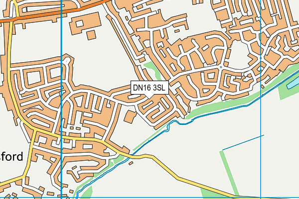 DN16 3SL map - OS VectorMap District (Ordnance Survey)