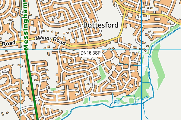 DN16 3SP map - OS VectorMap District (Ordnance Survey)