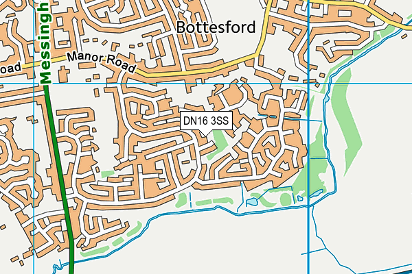DN16 3SS map - OS VectorMap District (Ordnance Survey)