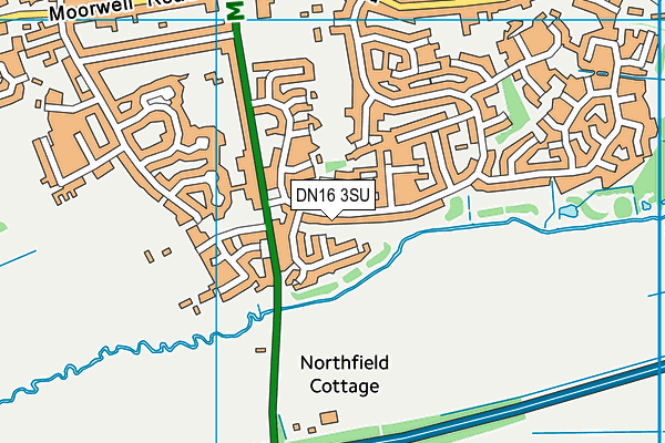 DN16 3SU map - OS VectorMap District (Ordnance Survey)