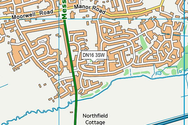DN16 3SW map - OS VectorMap District (Ordnance Survey)