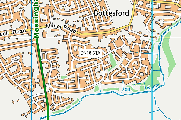 DN16 3TA map - OS VectorMap District (Ordnance Survey)