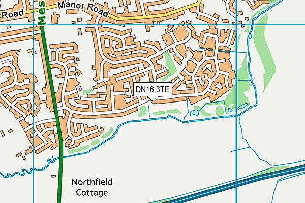 DN16 3TE map - OS VectorMap District (Ordnance Survey)
