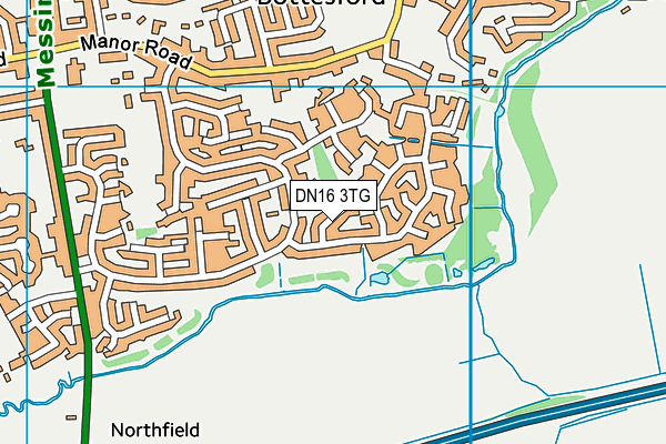 DN16 3TG map - OS VectorMap District (Ordnance Survey)