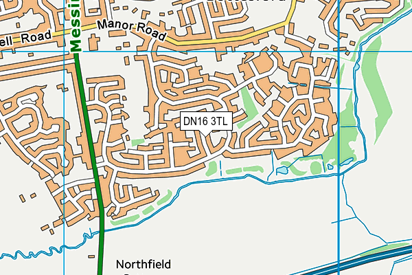 DN16 3TL map - OS VectorMap District (Ordnance Survey)