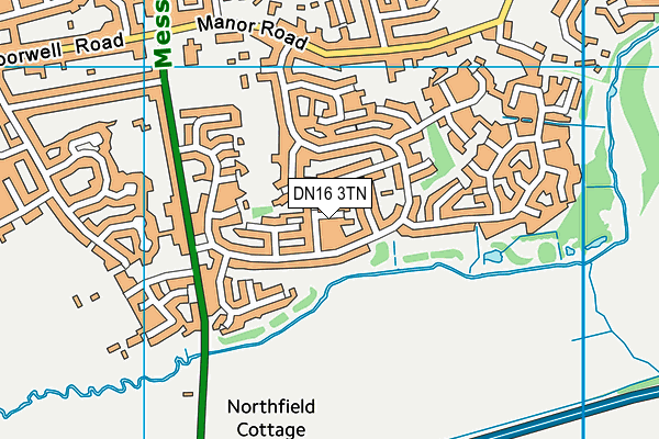 DN16 3TN map - OS VectorMap District (Ordnance Survey)
