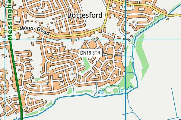 DN16 3TR map - OS VectorMap District (Ordnance Survey)