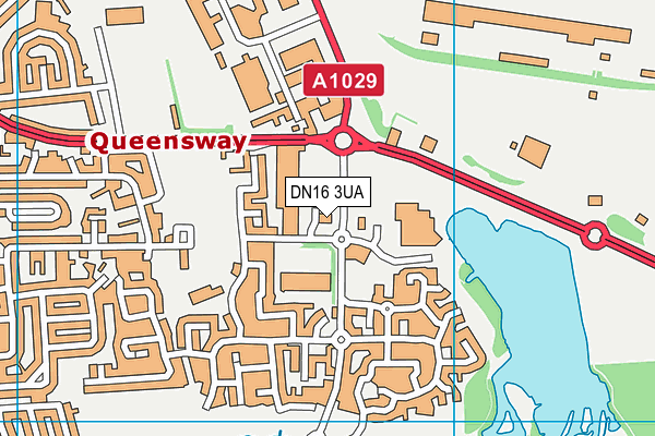 DN16 3UA map - OS VectorMap District (Ordnance Survey)