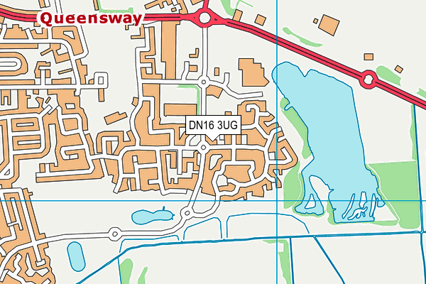 DN16 3UG map - OS VectorMap District (Ordnance Survey)