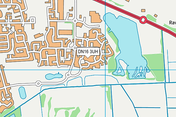 DN16 3UH map - OS VectorMap District (Ordnance Survey)