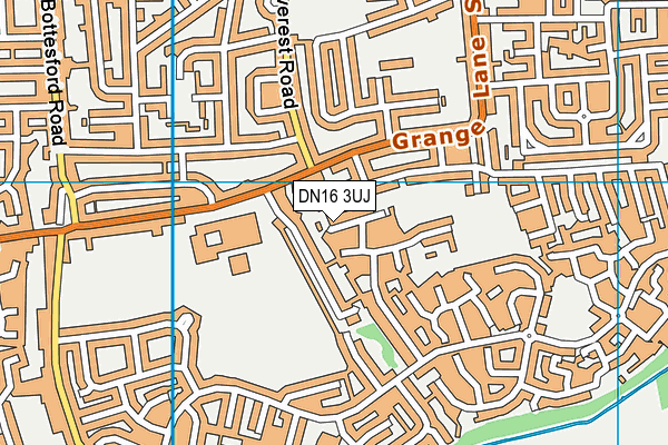 DN16 3UJ map - OS VectorMap District (Ordnance Survey)