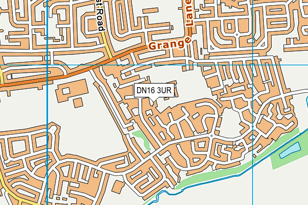DN16 3UR map - OS VectorMap District (Ordnance Survey)