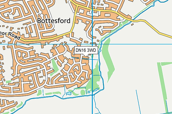 DN16 3WD map - OS VectorMap District (Ordnance Survey)