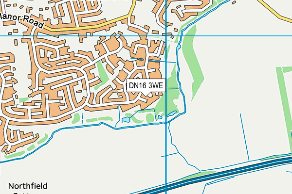 DN16 3WE map - OS VectorMap District (Ordnance Survey)