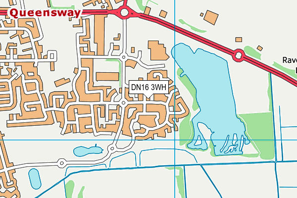 DN16 3WH map - OS VectorMap District (Ordnance Survey)