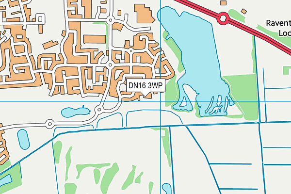 DN16 3WP map - OS VectorMap District (Ordnance Survey)