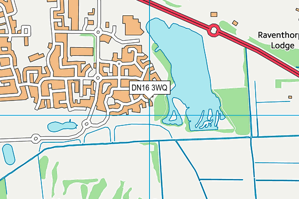 DN16 3WQ map - OS VectorMap District (Ordnance Survey)