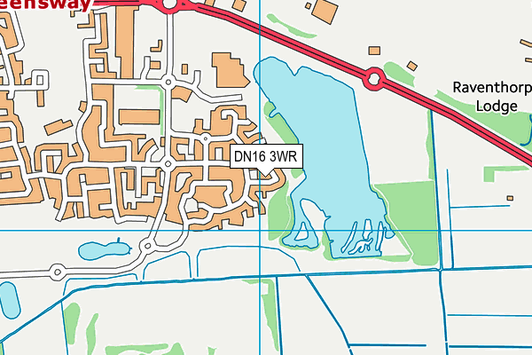 DN16 3WR map - OS VectorMap District (Ordnance Survey)