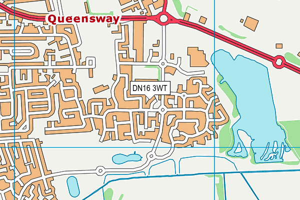 DN16 3WT map - OS VectorMap District (Ordnance Survey)