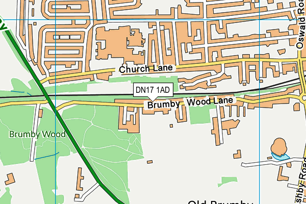 DN17 1AD map - OS VectorMap District (Ordnance Survey)